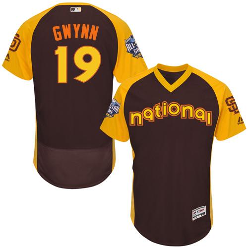 Padres #19 Tony Gwynn Brown Flexbase Authentic Collection 2016 All-Star National League Stitched MLB Jersey